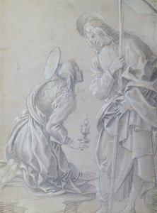 Kneeling Saint Mary Magdalene and Standing Christ by Filippino Lippi
